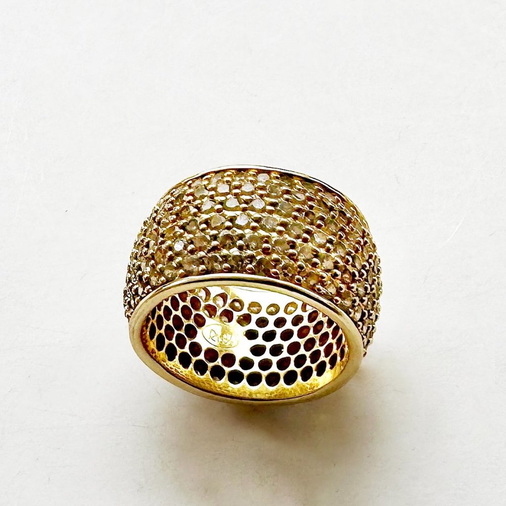 Joan Rivers Gold Statement Ring sz 7
